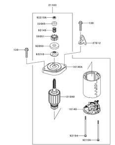 Kawasaki Fr691v-As05 Starter Diagram and Parts List for Z-FORCES54 (17AI5GHC-17AI5GHC010)(2012) Cub Cadet Lawn Tractor